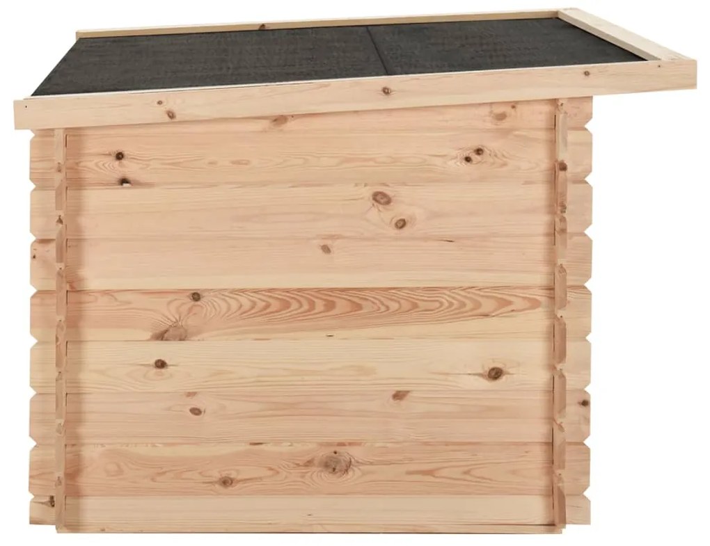 vidaXL Σπιτάκι Σκύλου 122,5x118x82,6 εκ./14 χιλ. Μασίφ Ξύλο Πεύκου