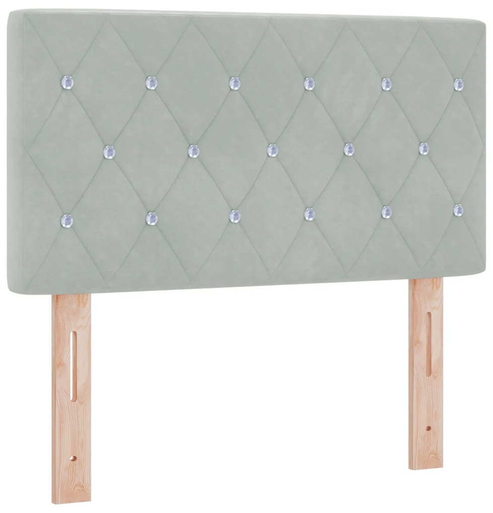 vidaXL LED Κεφαλάρι με Κρύσταλλο και Τρουκ 80 εκ Βελούδο
