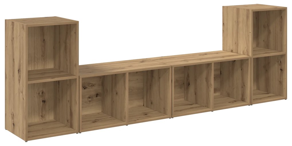 vidaXL Σετ επίπλου τηλεόρασης 4 pcs artisan δρυς 37 x 35 x 72 εκ.