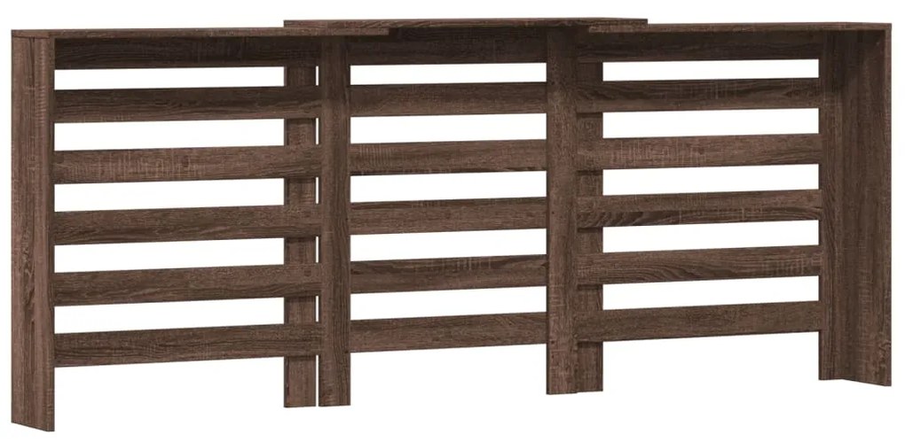 vidaXL Κάλυμμα Καλοριφέρ Καφέ Δρυς 205x21,5x83,5εκ. Επεξεργασμένο Ξύλο