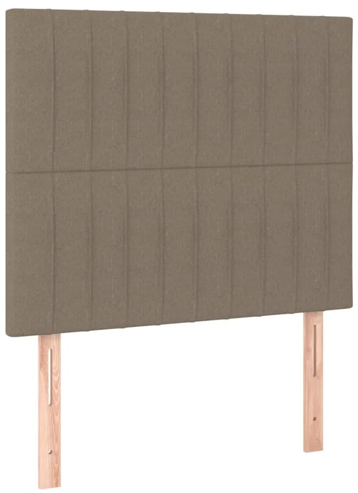 vidaXL Κεφαλάρια Κρεβατιού 2 τεμ. Taupe 80 x 5 x 78/88 εκ. Υφασμάτινο