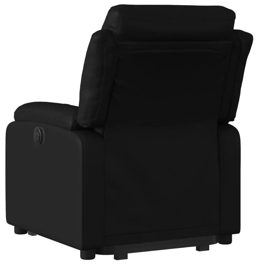 vidaXL Πολυθρόνα Ηλεκτρική Ανακλινόμενη με Ανύψωση Μαύρη Συνθ. Δέρμα