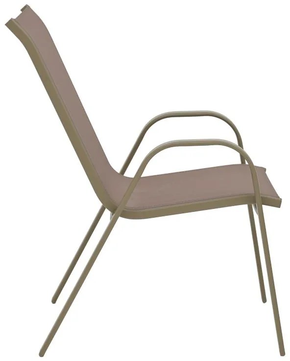 Καρέκλα - Πολυθρόνα Calan μέταλλο σε σαμπανιζέ απόχρωση 55x75x90 εκ. 54x74x91 εκ.