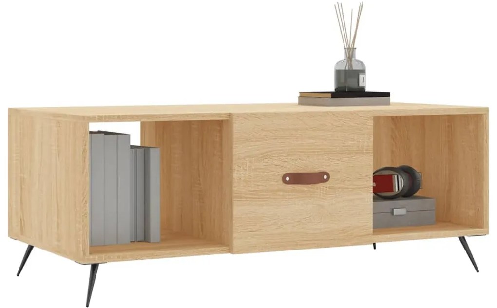 vidaXL Τραπεζάκι Σαλονιού Sonoma Δρυς 102x50x40 εκ. από Επεξεργ. Ξύλο