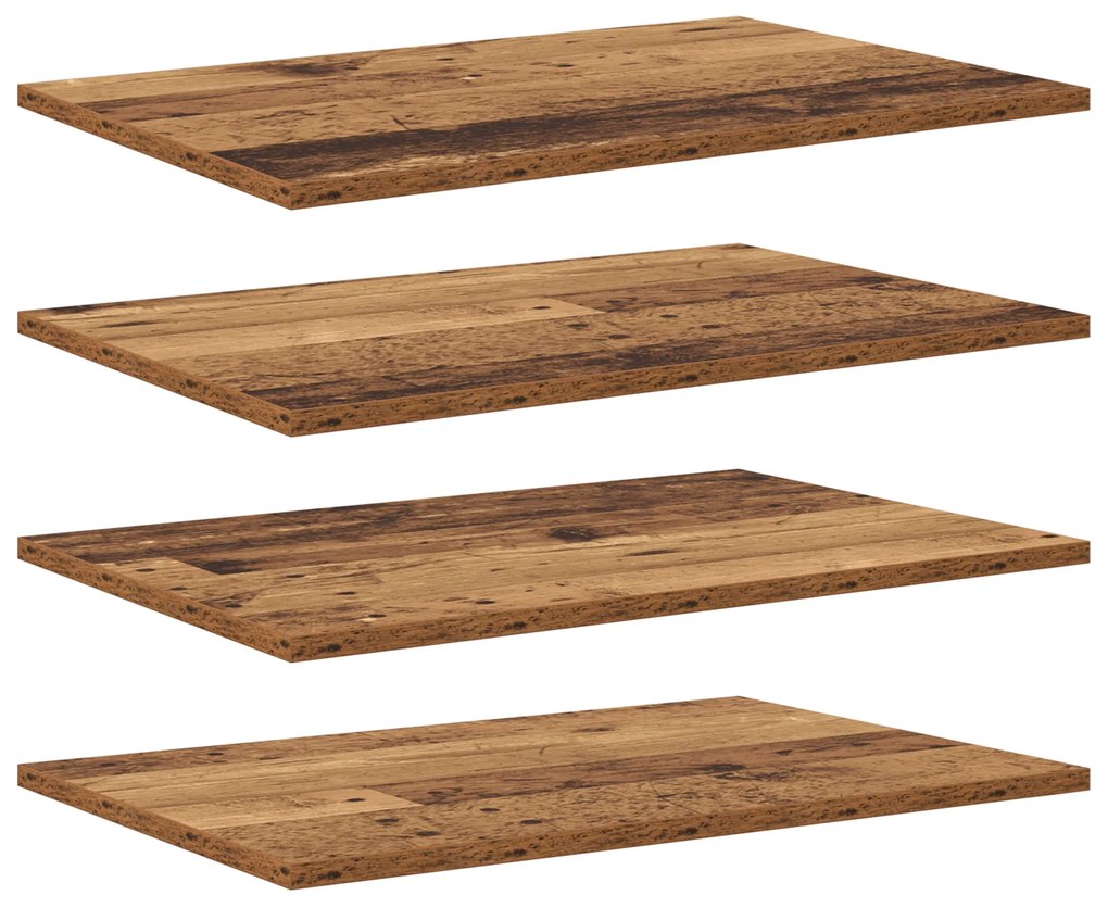 vidaXL Δίσκος Βιβλιοθήκης 4 pcs Καφέ 100 x 40 x 1.5 εκ. Μοριοσανίδα