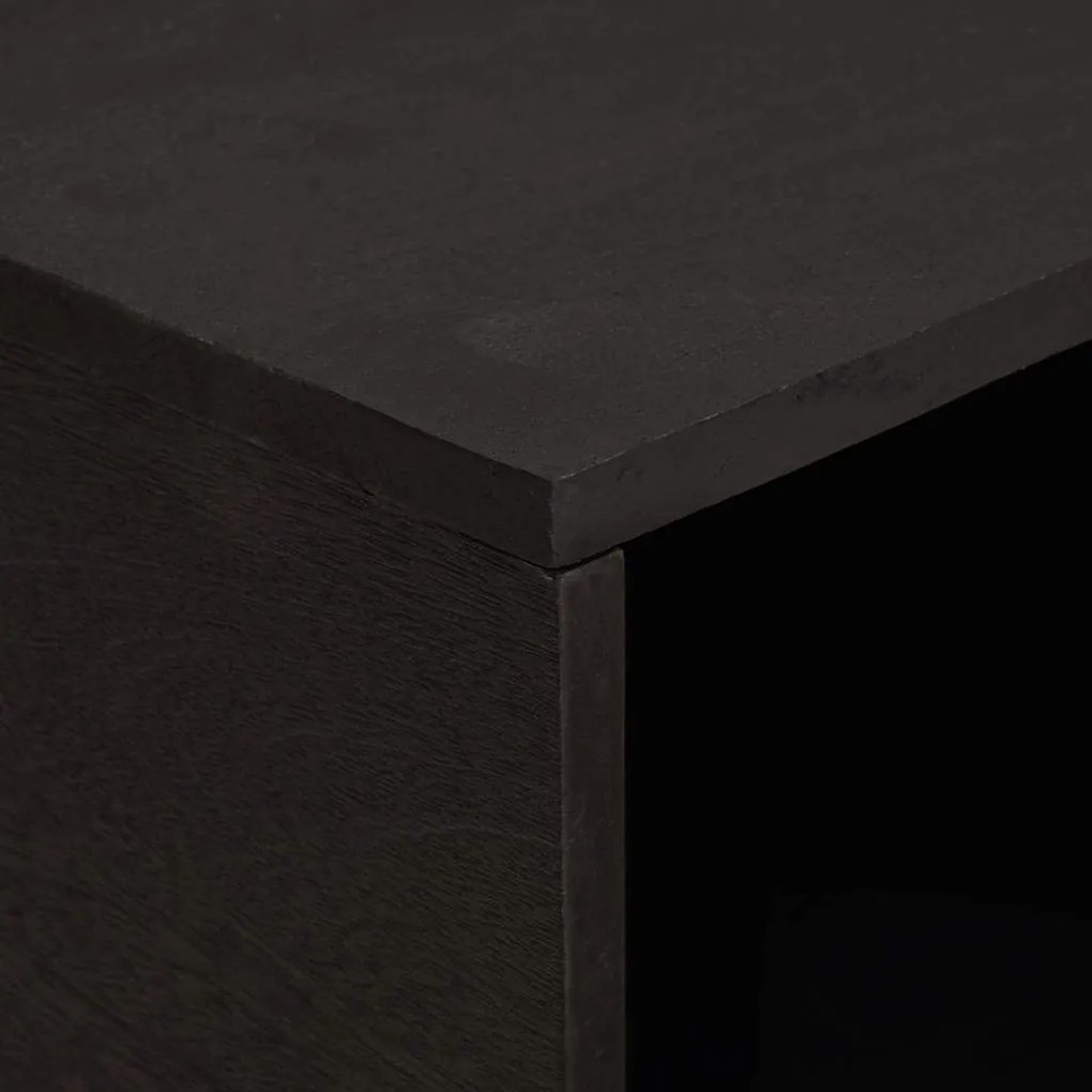 vidaXL Τραπεζάκι σαλονιού Μαύρο 80 x 50 x 40 cm Στερεό ξύλο μάνγκο
