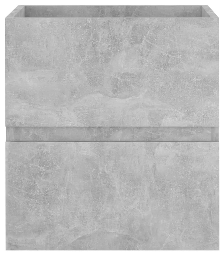 vidaXL Ντουλάπι Νιπτήρα Γκρι Σκυροδ. 41x38,5x45 εκ. Επεξεργασμένο Ξύλο