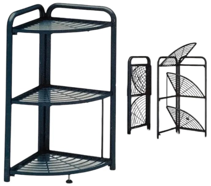 Πτυσσόμενη Ραφιέρα 3 Επιπέδων Γωνιακή