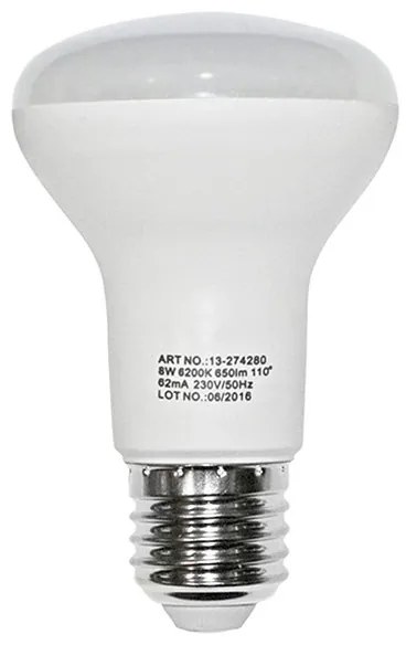 Adeleq Led Λάμπα R63 Ε27 8W 230V Ψυχρό 6200Κ 13-274280