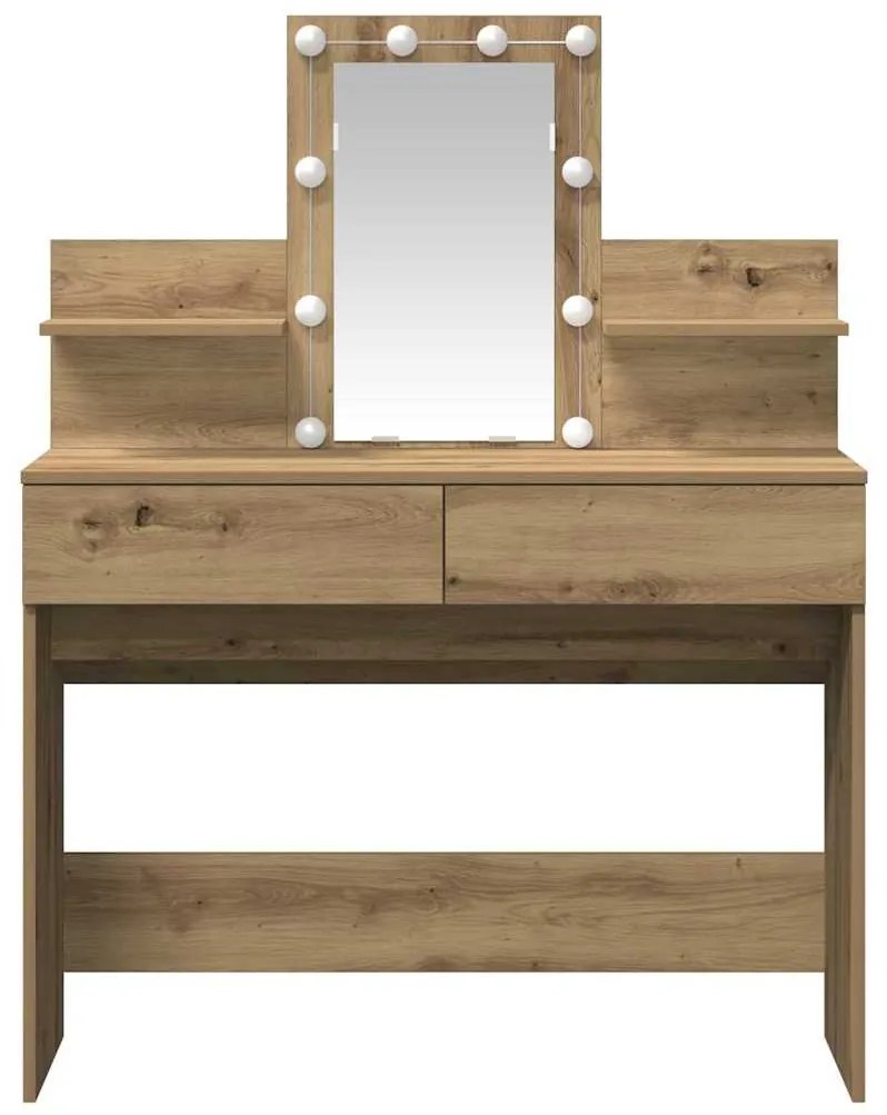 vidaXL Κομοδίνο artisan δρυς 100 x 40 x 130 εκ Επεξεργασμένο ξύλο