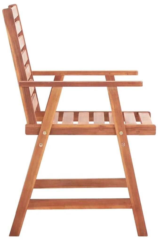 vidaXL Καρέκλες Τραπεζαρίας Εξ. Χώρου 3 τεμ. Ξύλο Ακακίας με Μαξιλάρια