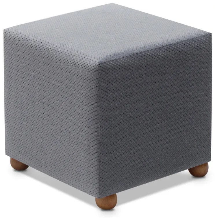 Σκαμπώ Ranma Megapap υφασμάτινο χρώμα γκρι 40x40x40εκ.-GP043-0074,2