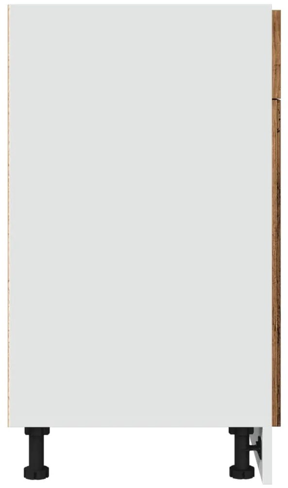 vidaXL Ντουλάπι με Συρτάρι Lyon Μαύρο 50x46x81,5 εκ. Επεξ. Ξύλο