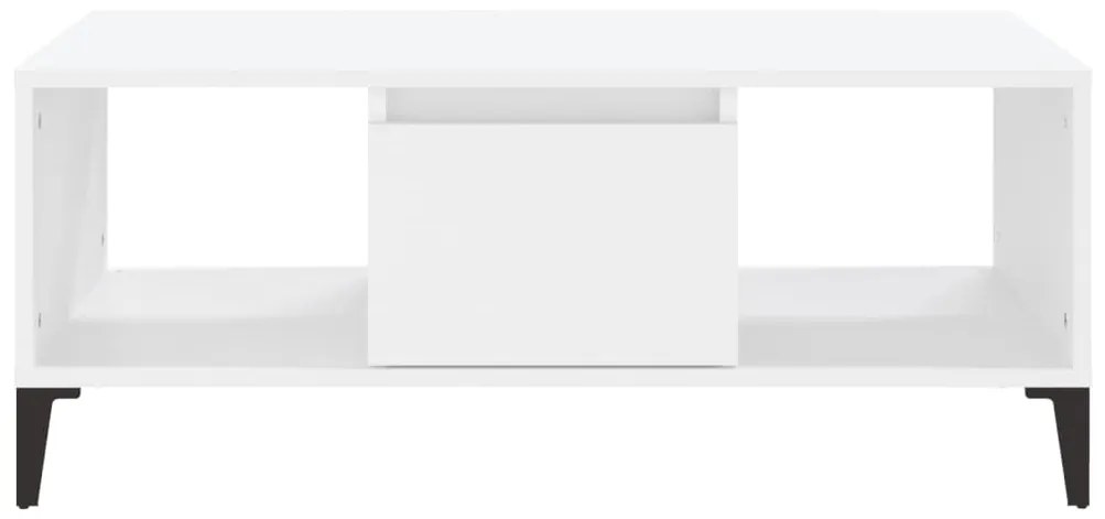 vidaXL Τραπεζάκι Σαλονιού Λευκό 90 x 50 x 36,5 εκ. Επεξεργασμένο Ξύλο