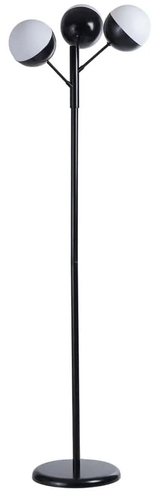 Φωτιστικό Δαπέδου 534LUN5489 48x163cm 3xE27 40W Black-White Opviq