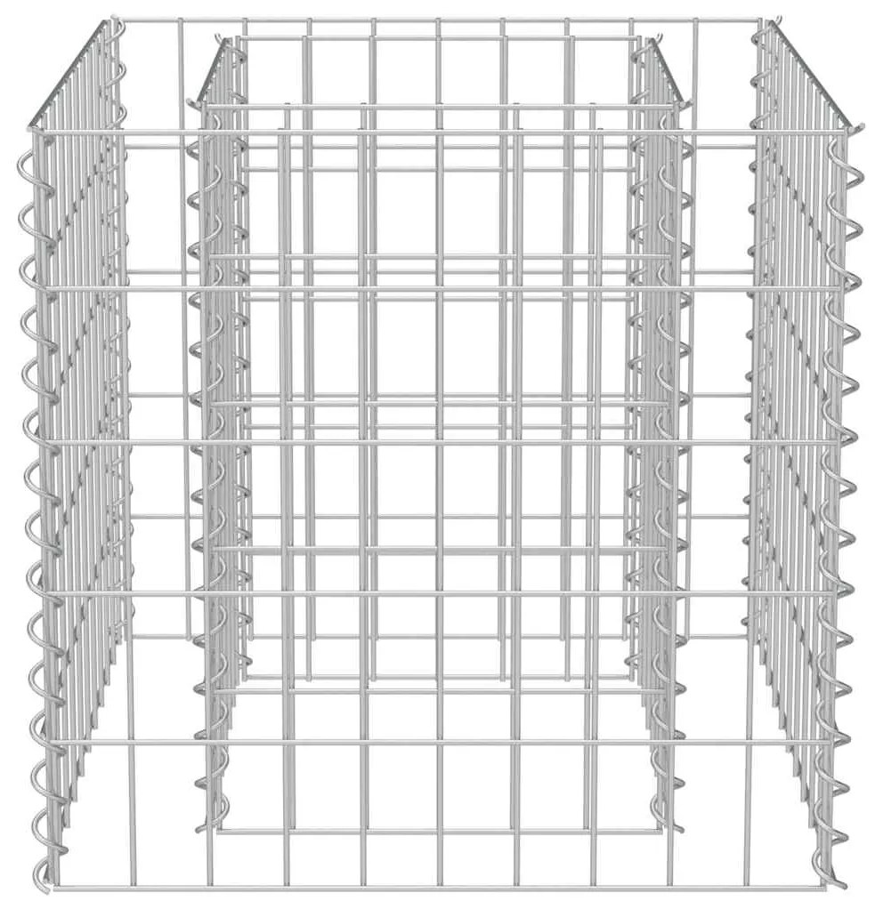 vidaXL Συρματοκιβώτιο-Γλάστρα Υπερυψωμένη 50x50x50 εκ. Γαλβ. Χάλυβας