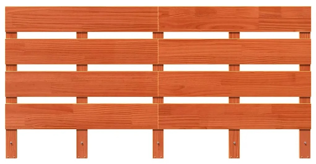 vidaXL Κεφαλάρι με κεφαλάρι Καφέ 140.5 x 3 x 80 cm Μασίφ ξύλο πεύκου