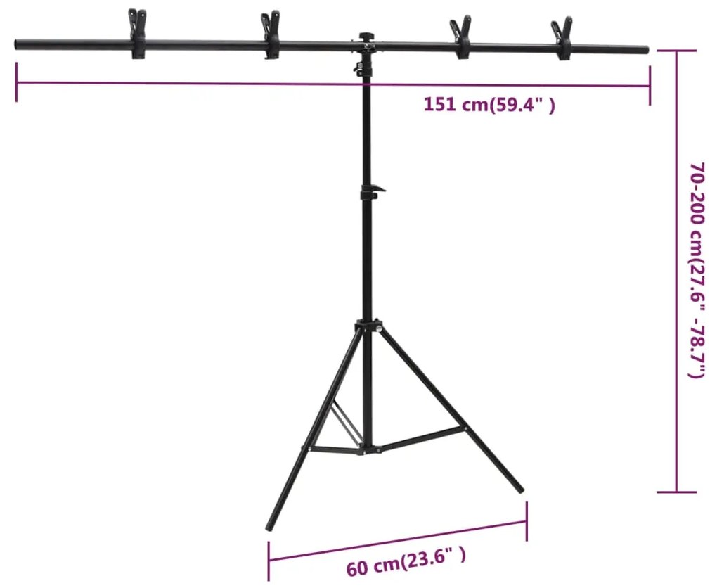 ΒΑΣΗ ΦΟΝΤΟΥ ΣΕ ΣΧΗΜΑ Τ ΜΑΥΡΗ 151X60X(70-200) ΕΚ. 190252