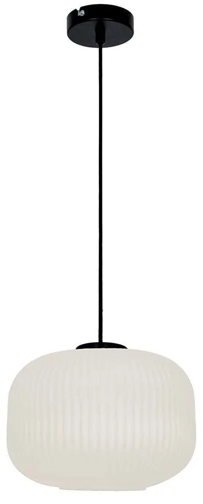 Φωτιστικό Οροφής Astor 4253000 E27 White-Black Viokef Metal, Glass