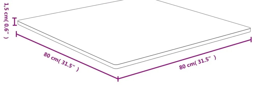 vidaXL Επιφάνεια Τραπεζιού 80x80x1,5 από Μπαμπού