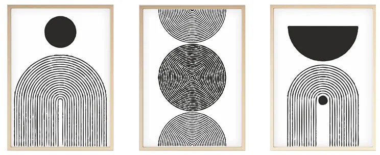 Πίνακας σε καμβά Serchie pakoworld τρίπτυχος με ψηφιακή εκτύπωση 30x3x40εκ