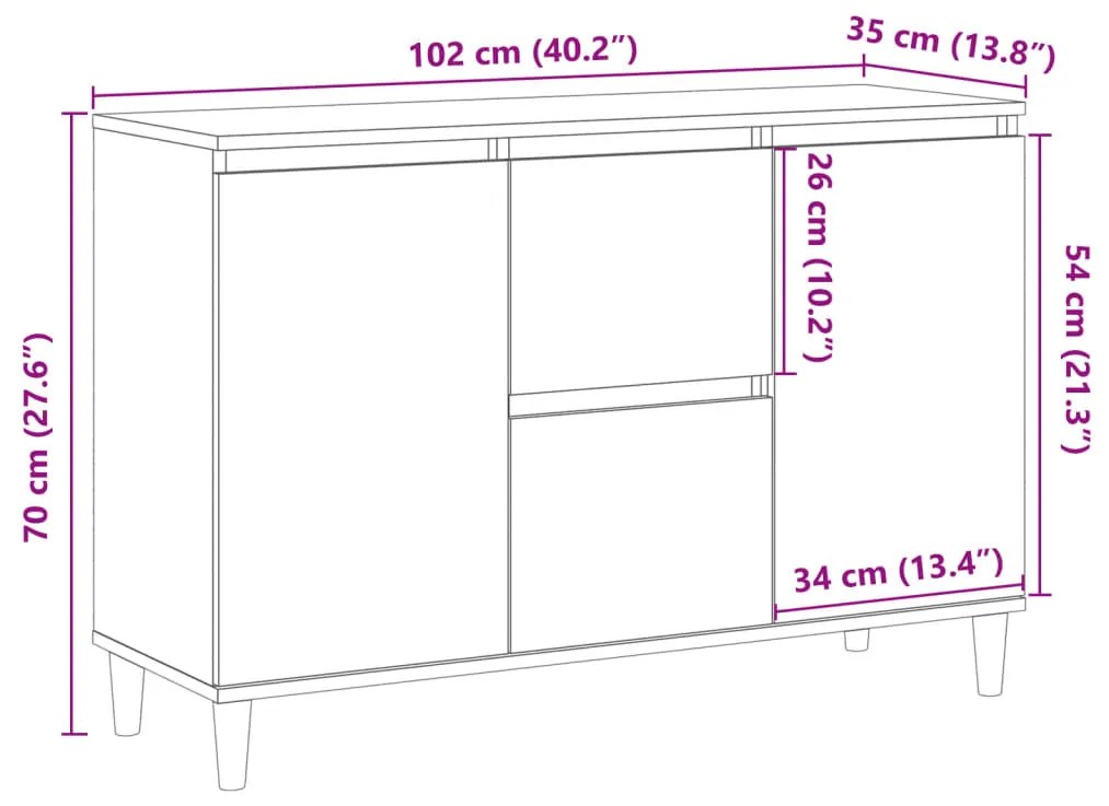 ΜΠΟΥΦΕΣ ΑΡΤΙΣΙΑΝΗ ΔΡΥΣ 102X35X70 ΕΚ. ΑΠΟ ΕΠΕΞΕΡΓΑΣΜΕΝΟ ΞΥΛΟ 856485