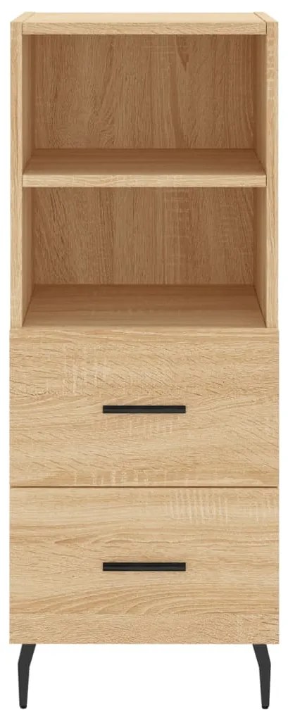 vidaXL Μπουφές Sonoma δρυς 34,5 x 34 x 180 εκ. από Επεξεργασμένο Ξύλο