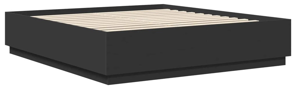 vidaXL Σκελετός Κρεβατιού Μαύρο 180 x 200 cm Επεξεργασμένο ξύλο