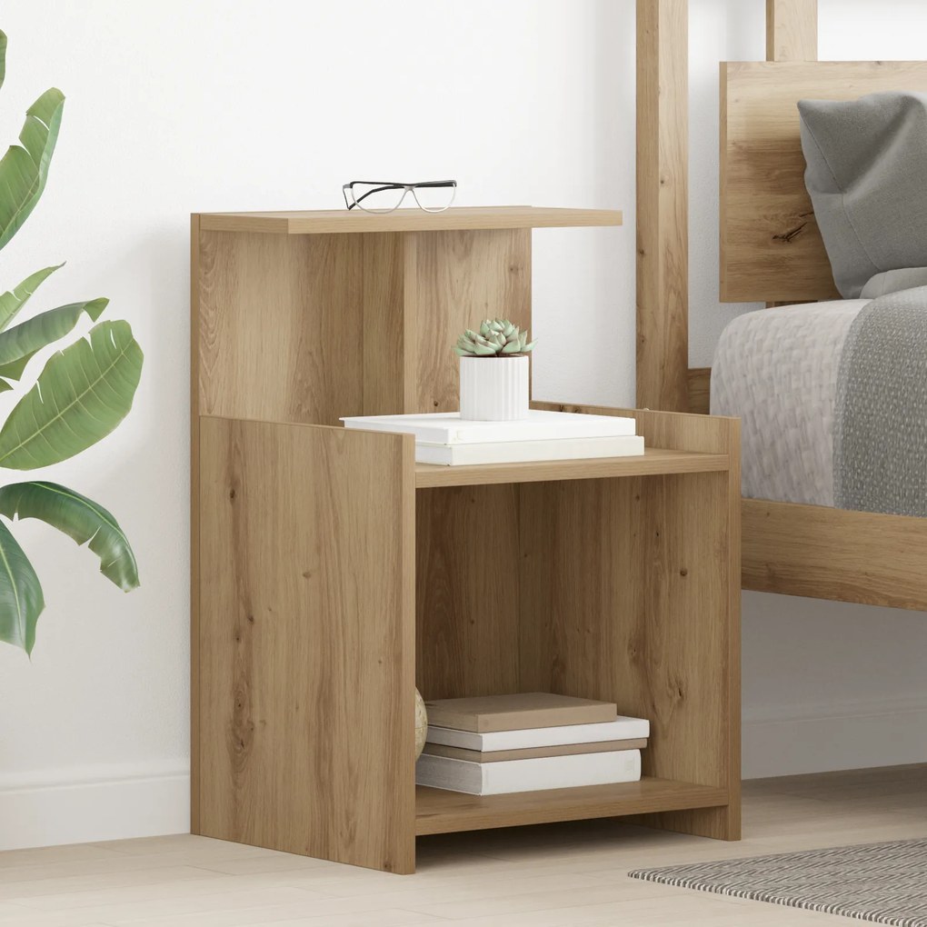 vidaXL Κομοδίνα 2 τεμ Καρυδιά 40x35x60 εκ. Επεξεργασμένο ξύλο