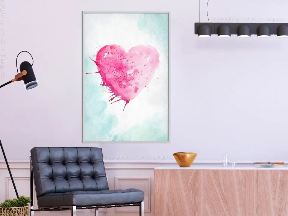 Αφίσα - Symbol Of Love - 30x45 - Χρυσό - Με πασπαρτού