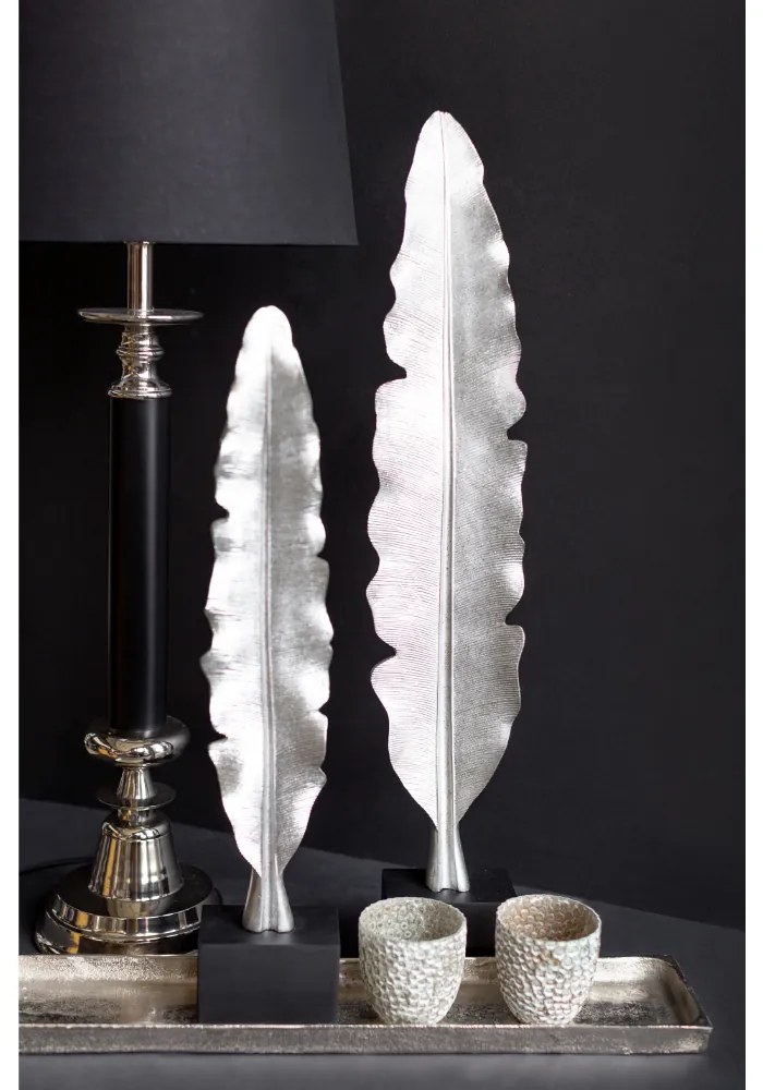 FEATHERS DECO ΦΤΕΡΟ POLYRESIN ΑΣΗΜΙ 14x11xH74cm - 013518 - 013518