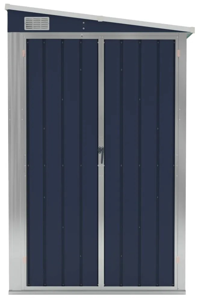 vidaXL Αποθήκη Κήπου Επιτοίχια Ανθρακί 118 x 382 x 178 εκ. από Ατσάλι