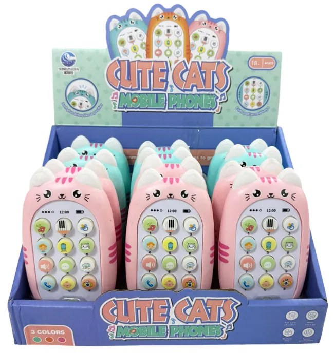 Παιδικό τηλέφωνο γατάκι με ήχους - Cute Cats Mobile Phones