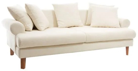 Artekko Uk Sofa Καναπές Τριθέσιος Υφασμάτινος Λευκό (210x100x75)cm
