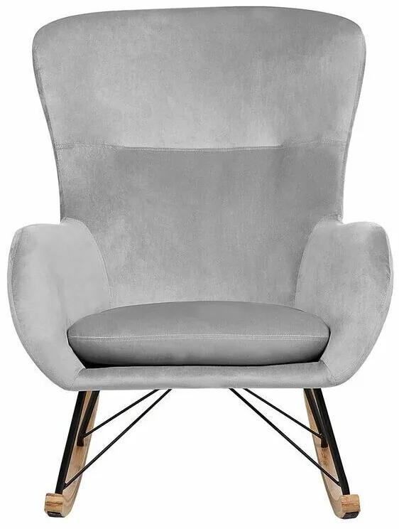 Κουνιστή καρέκλα Berwyn 751, 97x71x90cm, 14 kg, Ανοιχτό γκρι, Ταπισερί, Μέταλλο, Ξύλινα | Epipla1.gr
