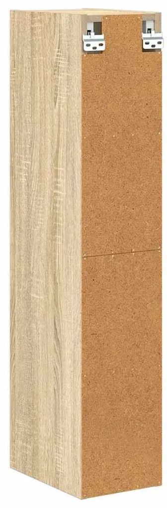 vidaXL Κρεμαστό ντουλάπι με αποθήκευση Δρύς Sonoma 20 x 29,5 x 100 εκ.
