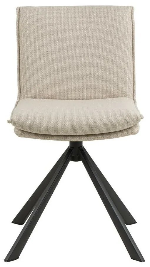 Καρέκλα Oakland 898, Beige, Μαύρο, 85x48x59cm, 8 kg, Ταπισερί, Μεταλλικά, Ξύλο | Epipla1.gr