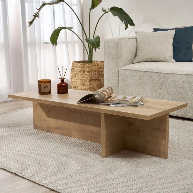 Megapap Τραπεζάκι Σαλονιού Harbor Sapphire Oak 120x45x30εκ.