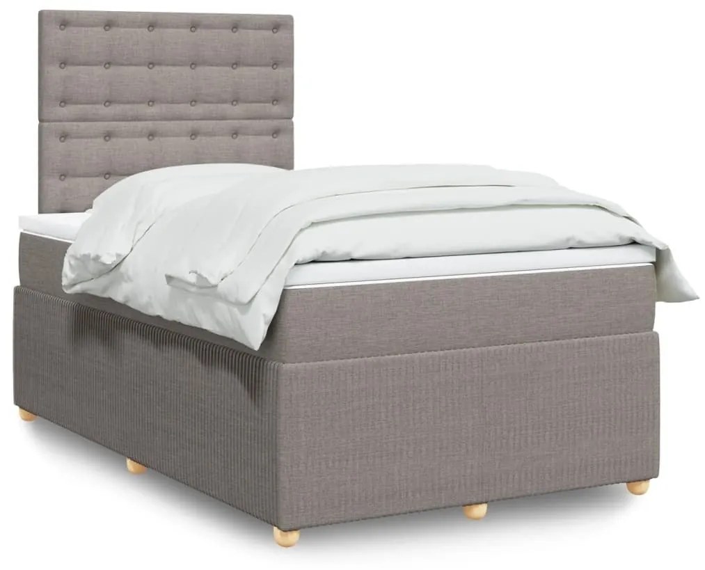 ΚΡΕΒΑΤΙ BOXSPRING ΜΕ ΣΤΡΩΜΑ TAUPE 120X200 ΕΚ. ΥΦΑΣΜΑΤΙΝΟ 3294341