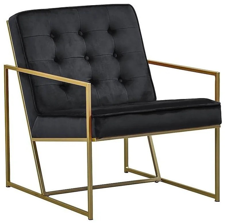 Πολυθρόνα Concept 55 198, Μαύρο, 80x62x79cm, Ταπισερί, Πόδια: Μέταλλο | Epipla1.gr