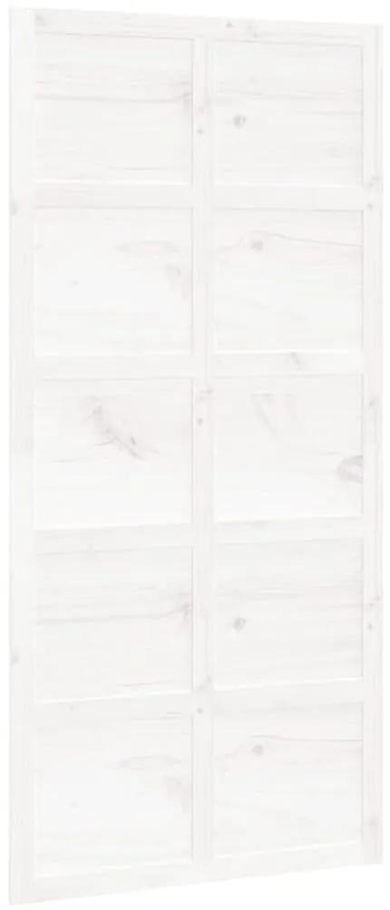 Πόρτα Αχυρώνα Λευκή 100x1,8x214 εκ. από Μασίφ Ξύλο Πεύκου - Λευκό
