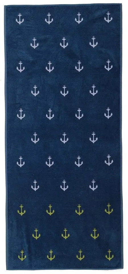 Πετσέτα Θαλάσσης Anchromania Blue Nef-Nef Θαλάσσης 100% Cotton
