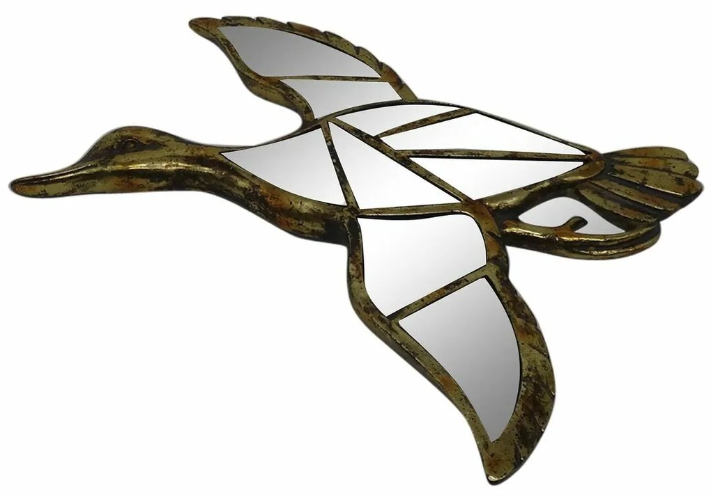 Διακόσμηση τοίχων DKD Home Decor 38 x 3 x 37 cm Χρυσό Πάπια