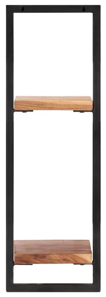 vidaXL Ράφια Τοίχου 2 Τεμ. 25x25x75 εκ. Μασίφ Ξύλο Ακακίας &amp; Ατσάλι