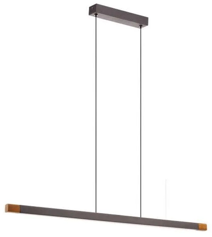 Φωτιστικό Οροφής-Ράγα Lisciana 900174 87,5x3,5x110cm Led 18W Grey-Natural Eglo