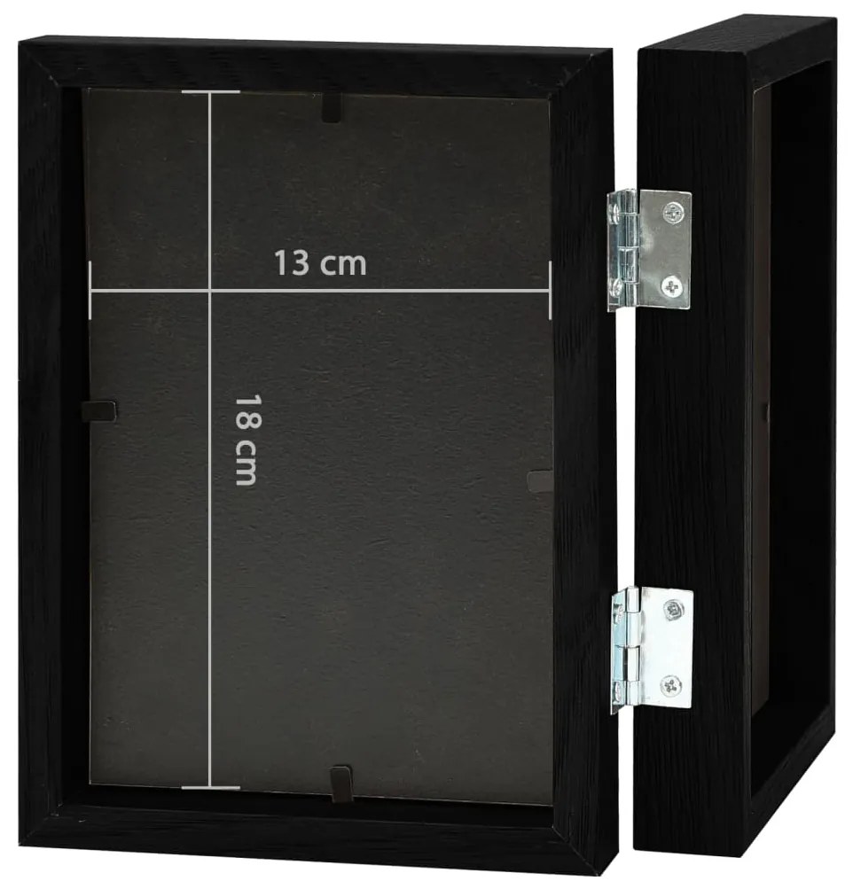 vidaXL Διπλή Κορνίζα Κολάζ Μαύρη 2 x (13 x 18 εκ.)