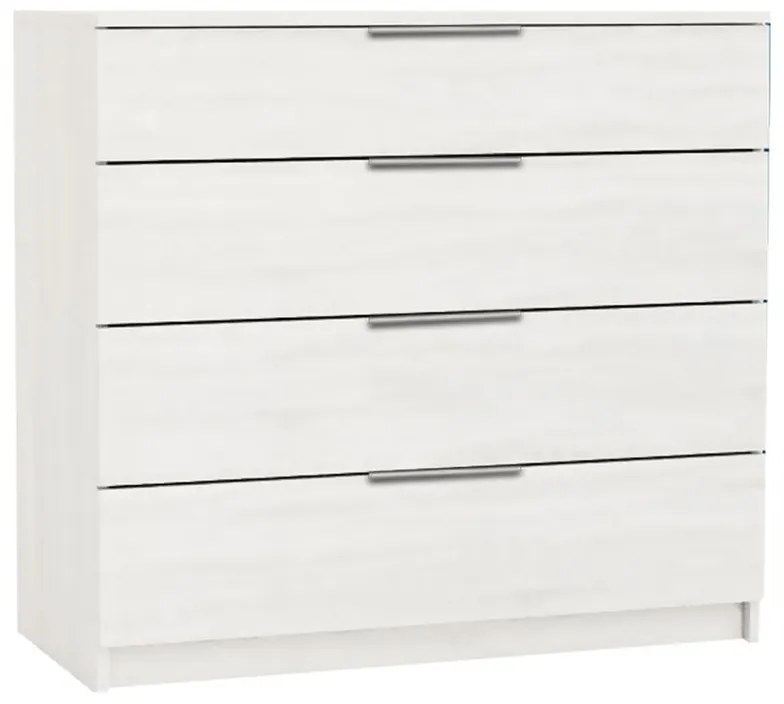 Συρταριέρα DRAWER 4 Συρτάρια Λευκό Μελαμίνη 80x40x83cm