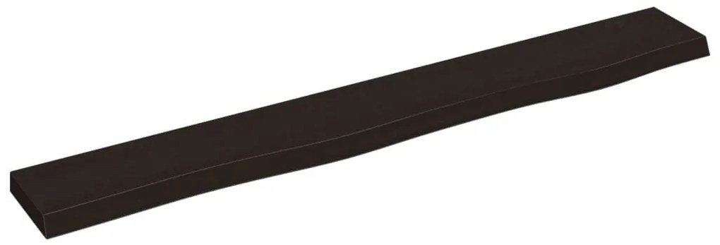 vidaXL Ράφι Τοίχου Σκούρο Καφέ 80x10x2 εκ. Επεξεργ. Μασίφ Ξύλο Δρυός