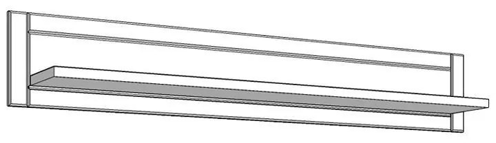 Ράφι τοίχου Valencia Artisan Oak - Γκρί Μάτ 146x19.5x24 εκ. 146x19.5x24 εκ.