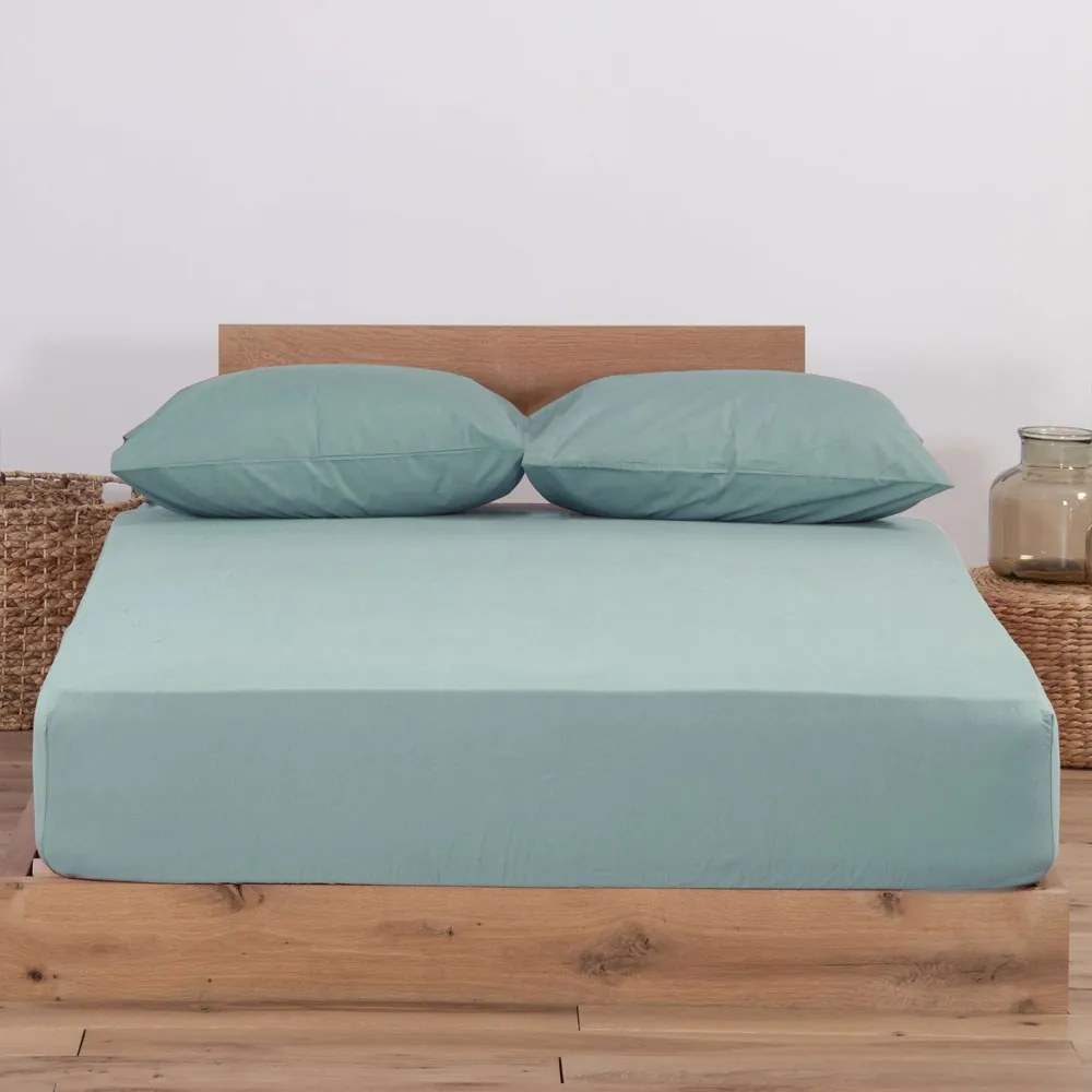 Σεντόνι Jersey Mint Nef-Nef Homeware Υπέρδιπλo 160x230cm 100% Βαμβάκι